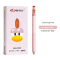 Chicken creative funny decompression press gel pen in black with 0.5mm plastic shell