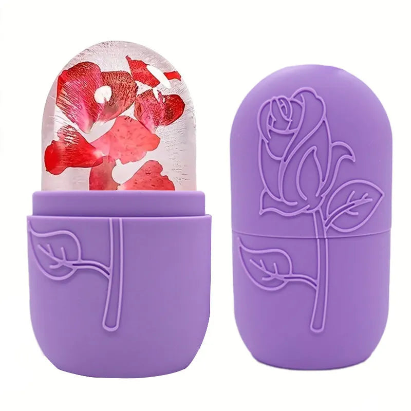 Facial ice tray massager facial roller in eight colours for relieving puffiness