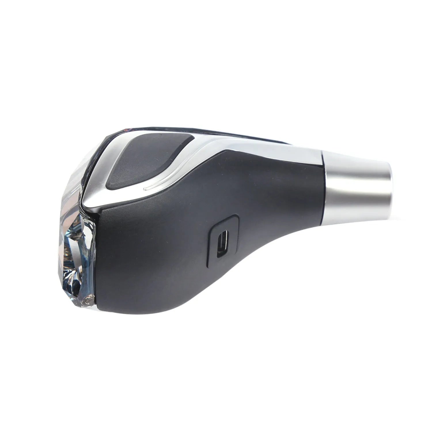 Crystal touch sensing luminous gear head with metal matte finish and colourful LED lighting
