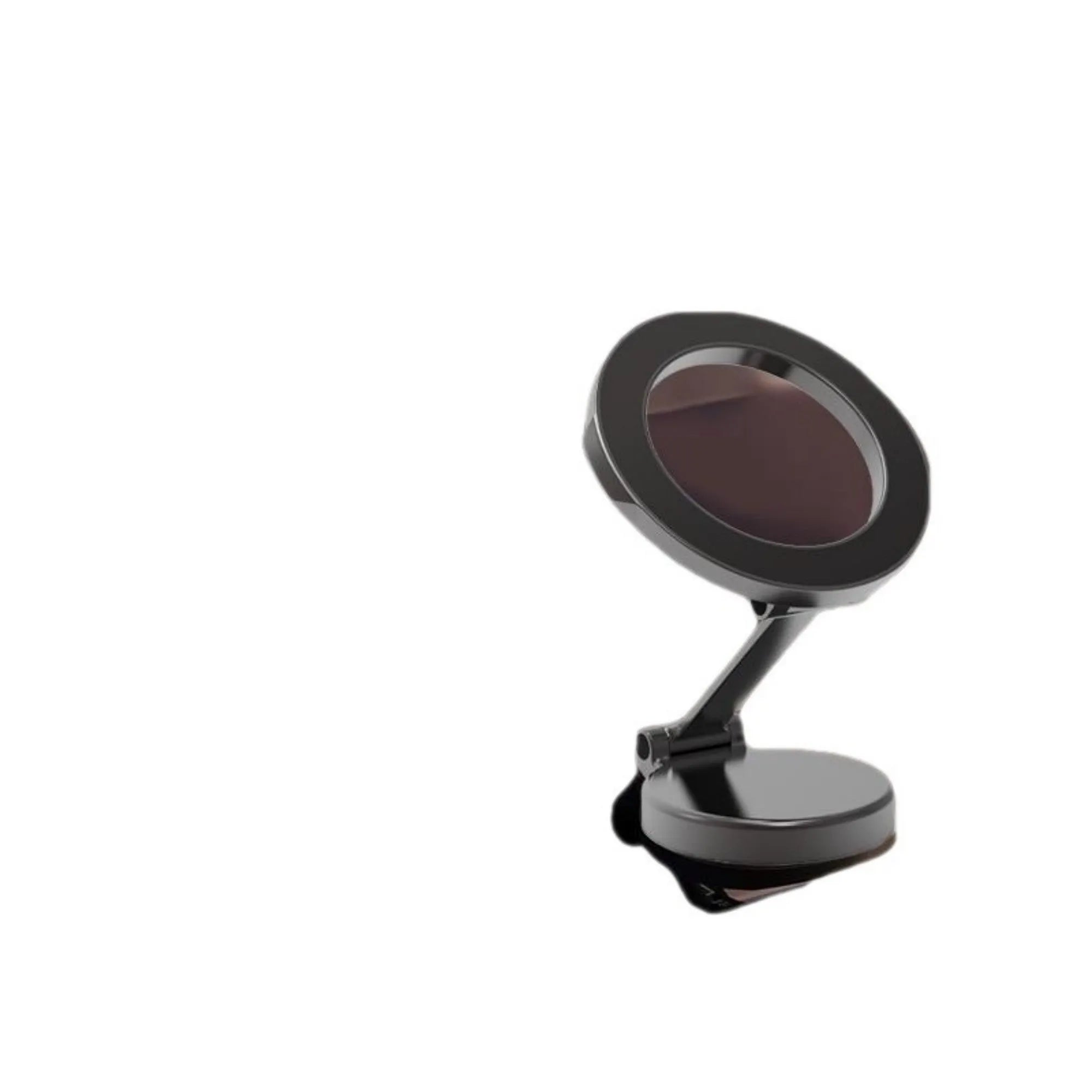 All-metal magnetic car phone mount in Qian Colour, shown folded and open on a dashboard.
