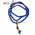 Lapis lazuli multi-circle bracelet with Tibet beads, 8mm bead size, modern simplicity style