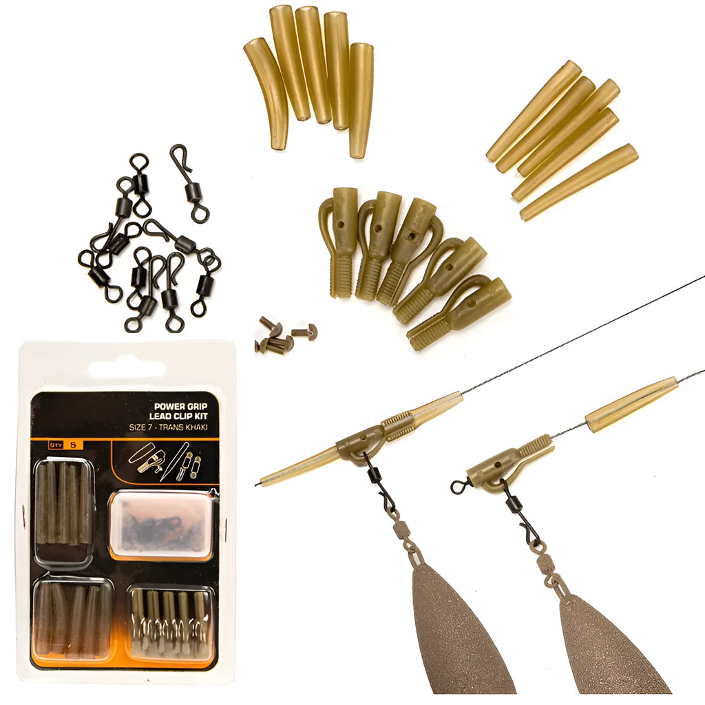 European carp fishing 30-piece accessory set with anti-winding pipes, threaded hose, rotations and screws