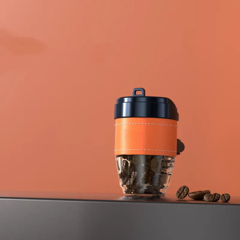 Coffee cup-shaped plastic car air freshener with solid perfume coffee bean fragrance for vehicle odour removal