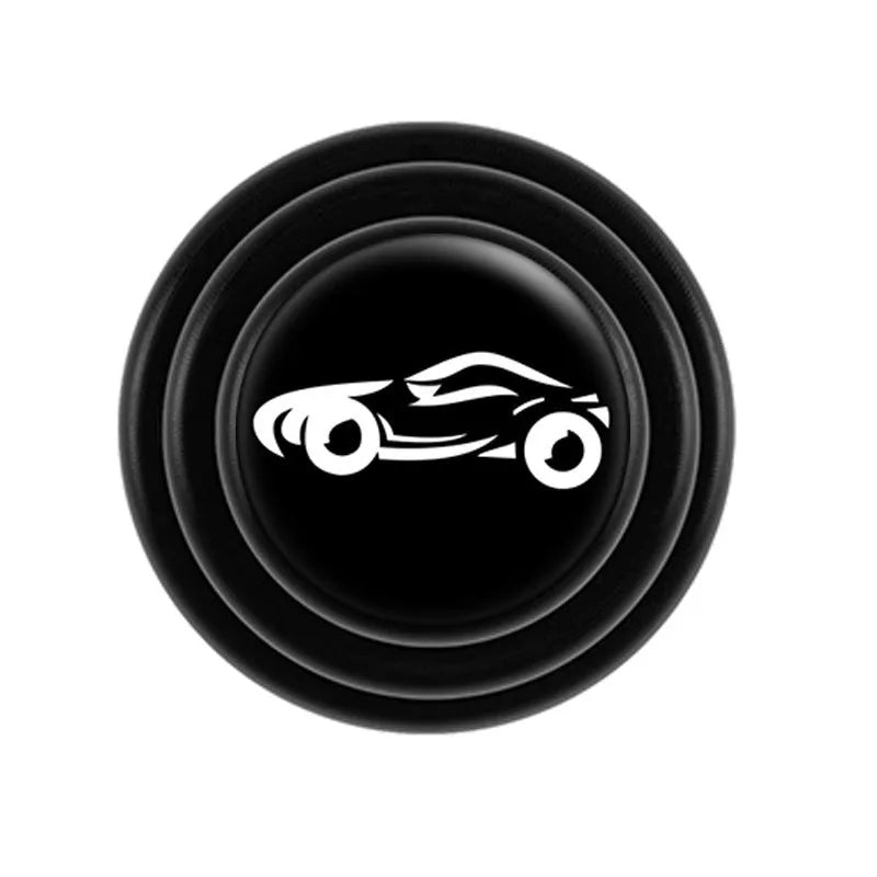 Silicone car door shock pads 20mm diameter in black and luminous variants