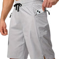 Men's quick-dry polyester beach shorts shown in multiple colour options with straight leg cut.