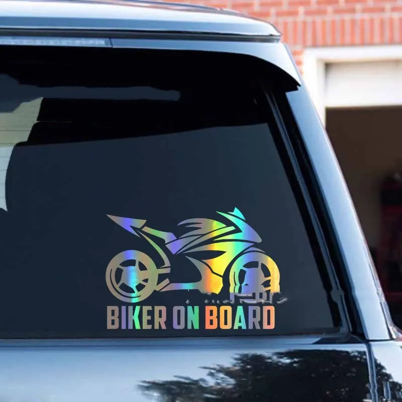 Reflective PET vinyl sticker for motorcycle or car customisation, showing colour options.