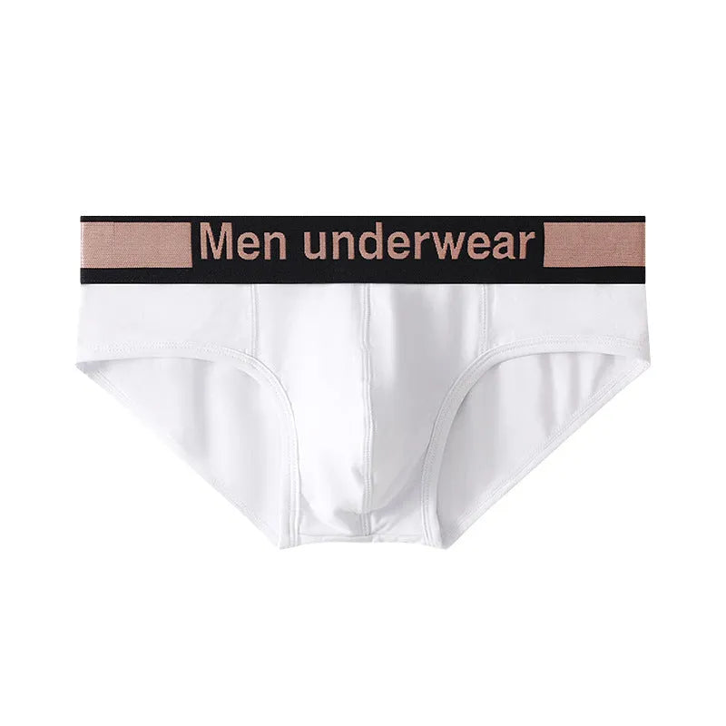 Men's low waist modal briefs with a gradient sport belt, shown in black, white, and pink colour options.