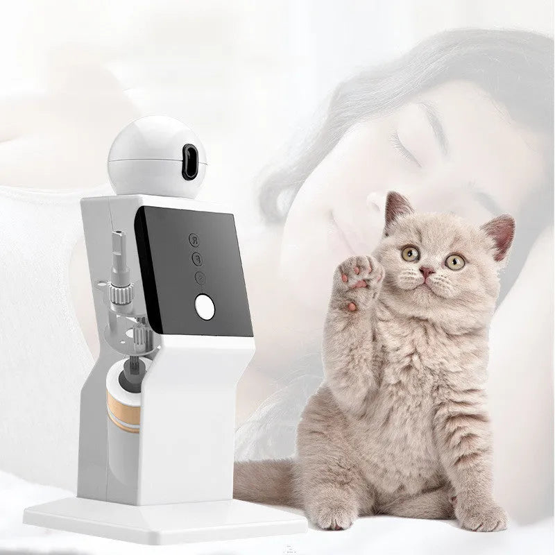 Pet robot amusing cat with smart toys made from ABS plastic in a modern design