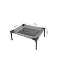 Black outdoor pet dog bed with removable Oxford cloth cover on steel frame