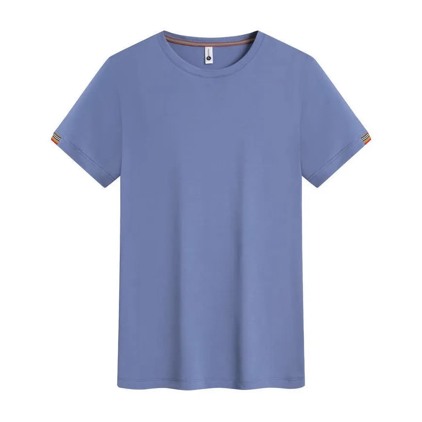 Men's round neck ice-feel pullover in business casual style showing colour options