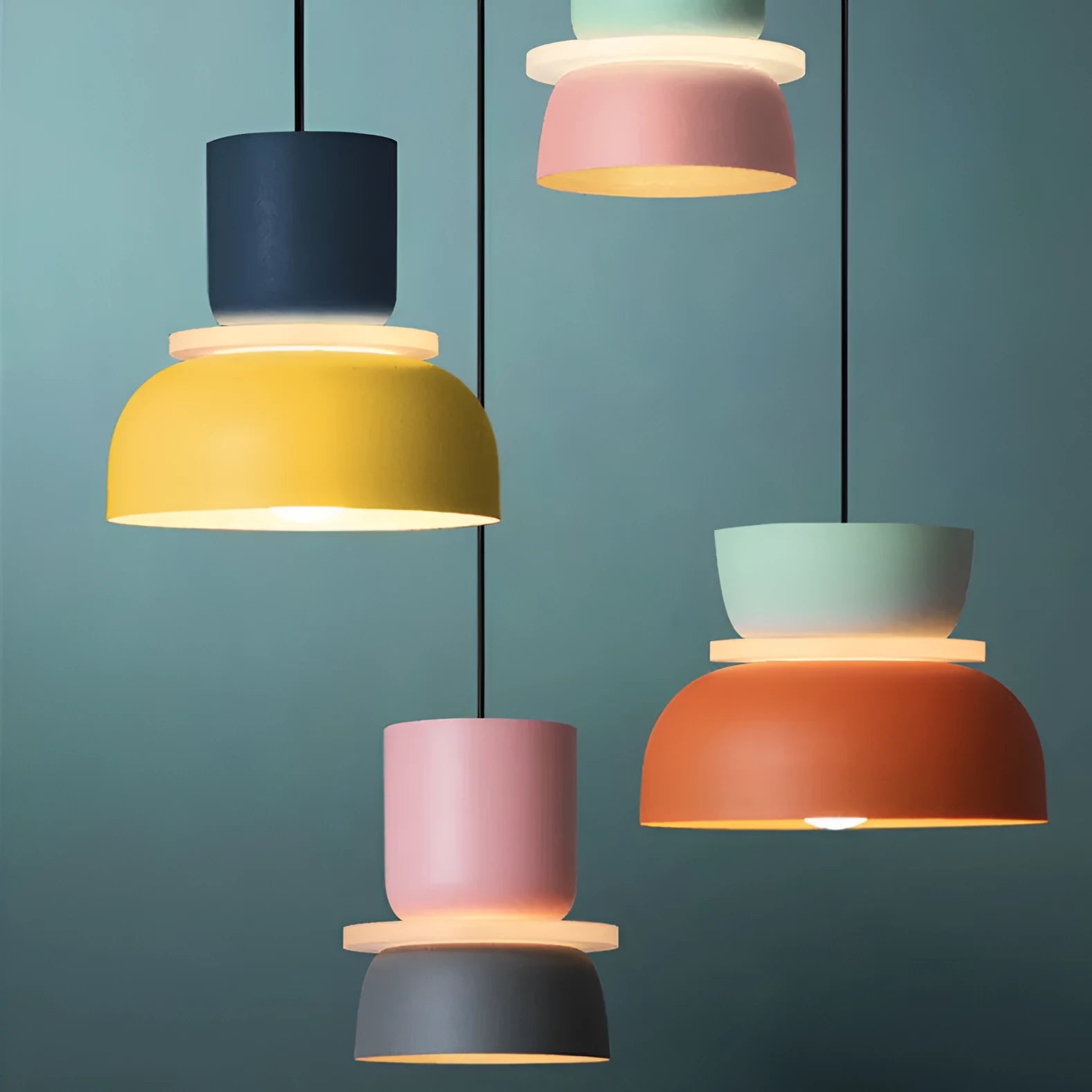 Nordic minimalist iron table lamp with simple design on bedside table