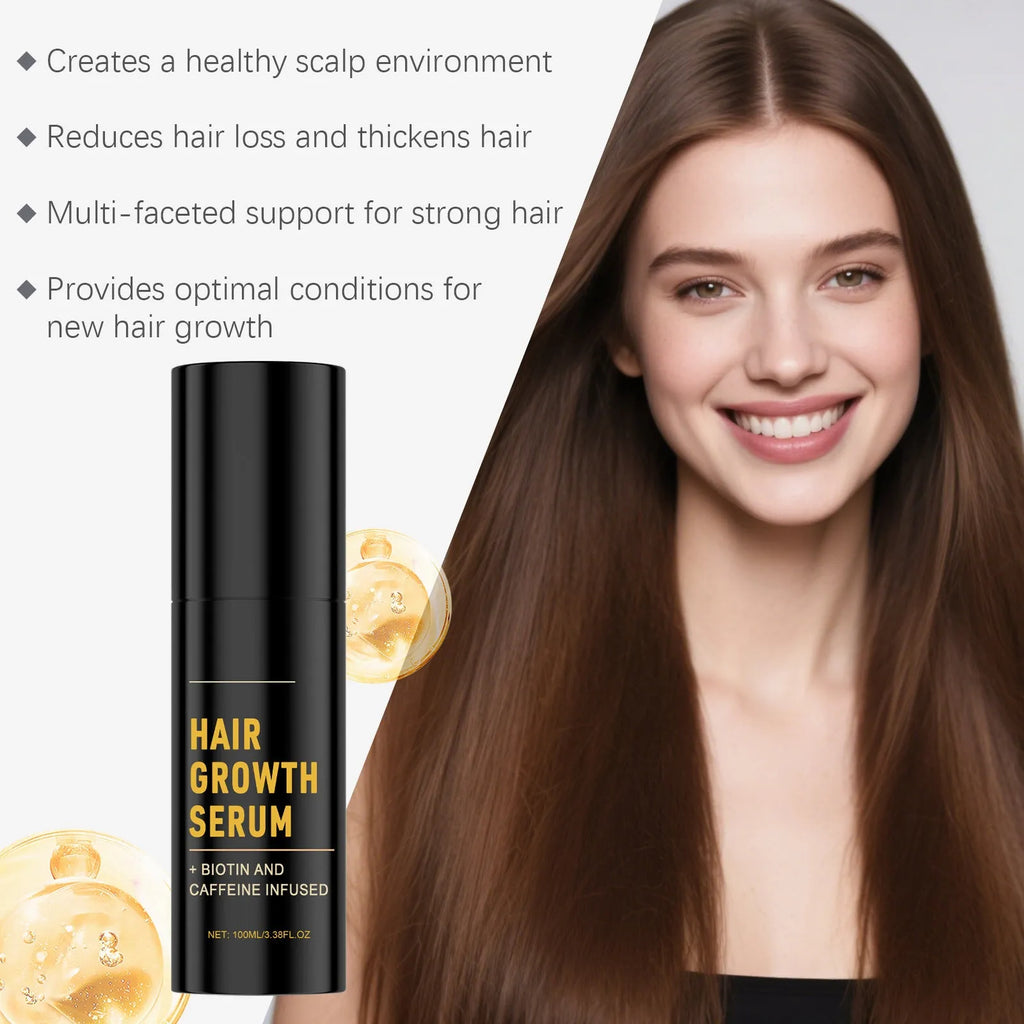 Daily hair nourishing moisturizing spray 100ml bottle with biotin and caffeine formula