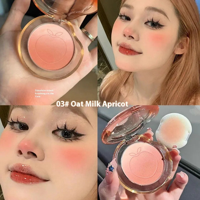 Bubble gradient blush rouge in six natural pseudo plain colour shades for dry skin types