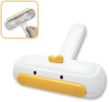 Yellow duck design portable pet hair remover tool with reusable cartridge.
