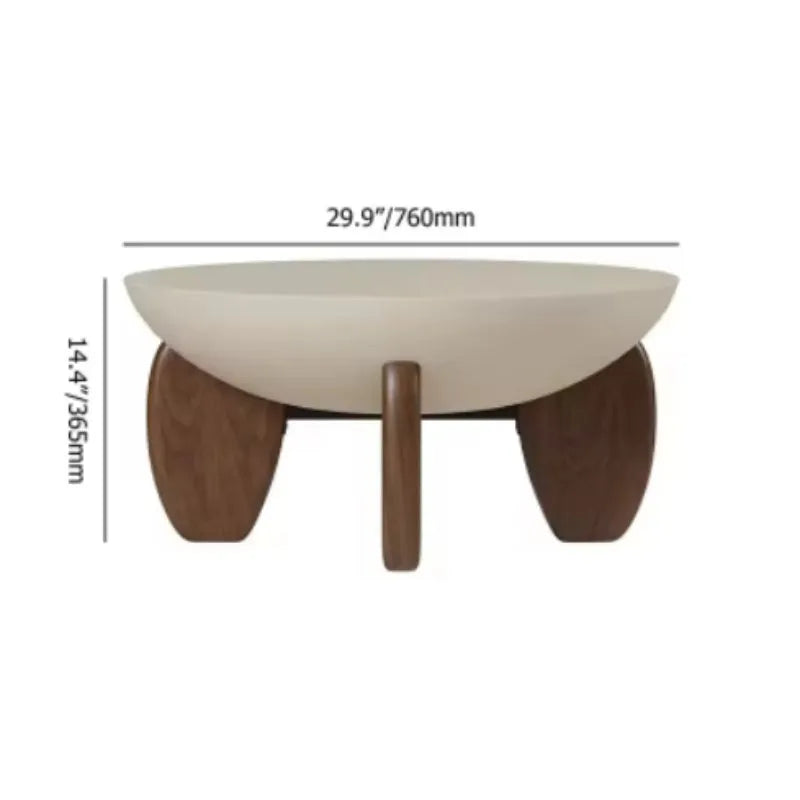 White solid wood coffee table with adjustable height mechanism and storage