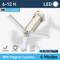 Compact rechargeable tent camping lamp with magnetic base, 150 lumens, 62x62x135mm, ABS PC construction