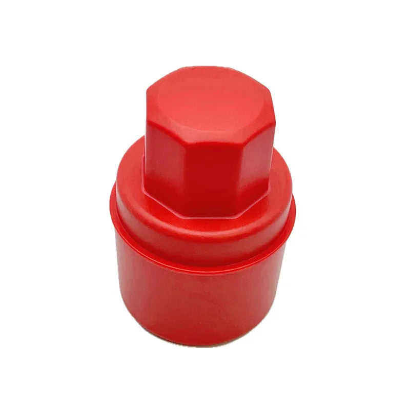 Hand-held black car tyre polishing sponge brush with a lid, showing high-density foam and PP plastic handle.