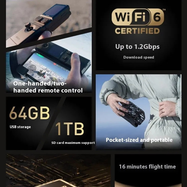 Outdoor travel AI smart camera drone 8k HD anti-shake with intelligent follow