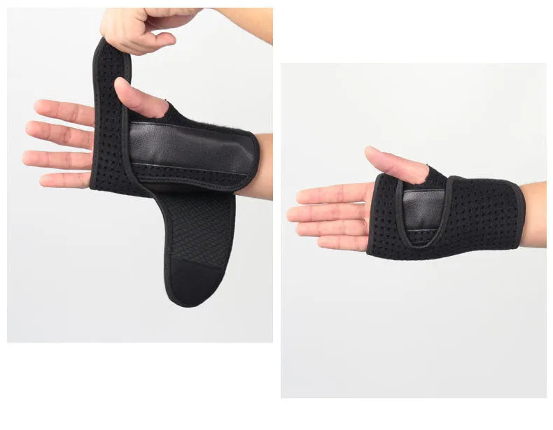 Men's neoprene and aluminium plywood joint tendon sheath fixed support gloves for sports