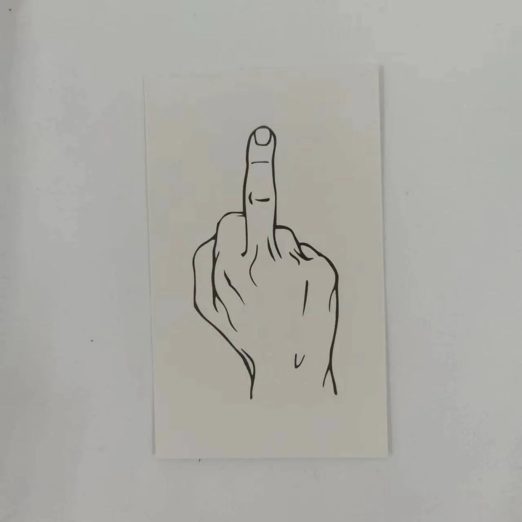 Box of paper illegal parking reminder cards showing a middle finger graphic.