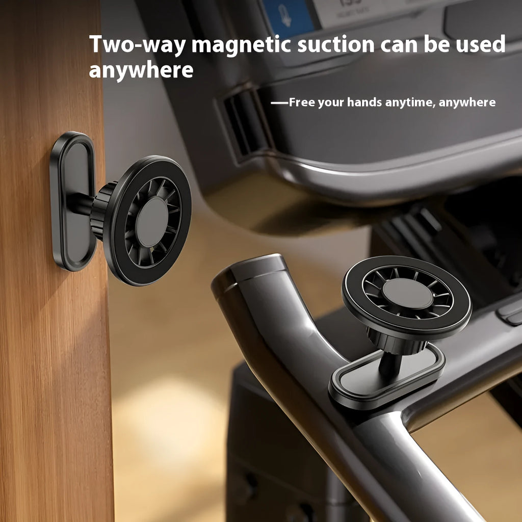 Double-sided magnetic photography bracket for outdoor camera mounting on metal surfaces
