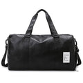 Dry-wet separation fitness shoulder messenger bag in PU material with 20-35 litre capacity