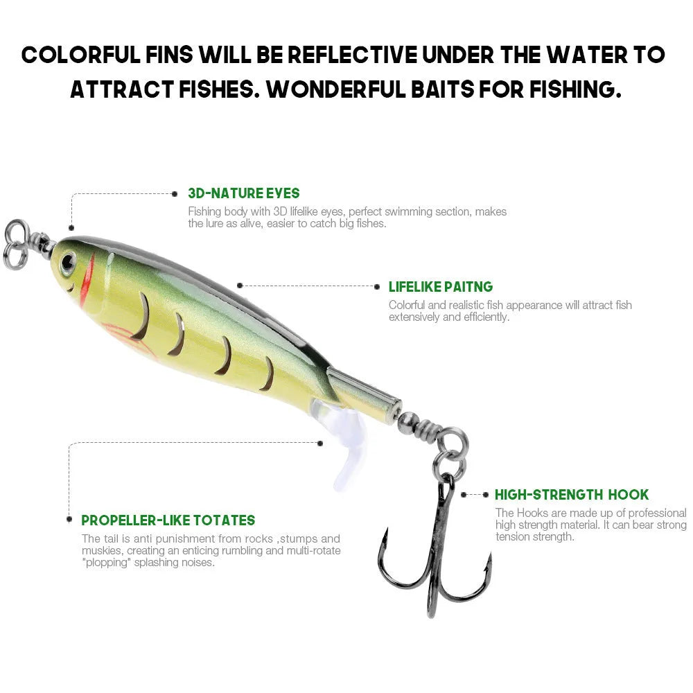 A 7.5cm long bionic soft fishing lure on a hook against a plain background.