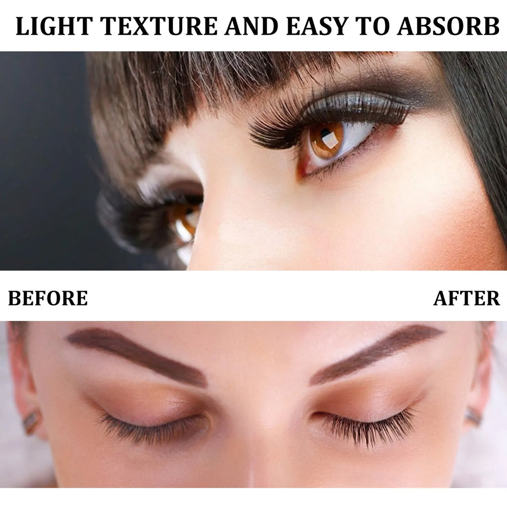 3ml Natural Curly Black Eyelash Essence bottle with applicator brush for lash treatment
