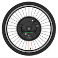 Imotor 3.0 black alloy front wheel hub for converting a bicycle to electric.
