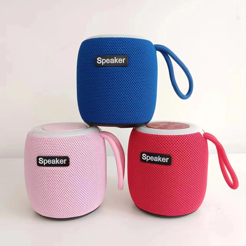 Outdoor cycling wireless portable Bluetooth speaker in red, waterproof, with LED lighting and USB power