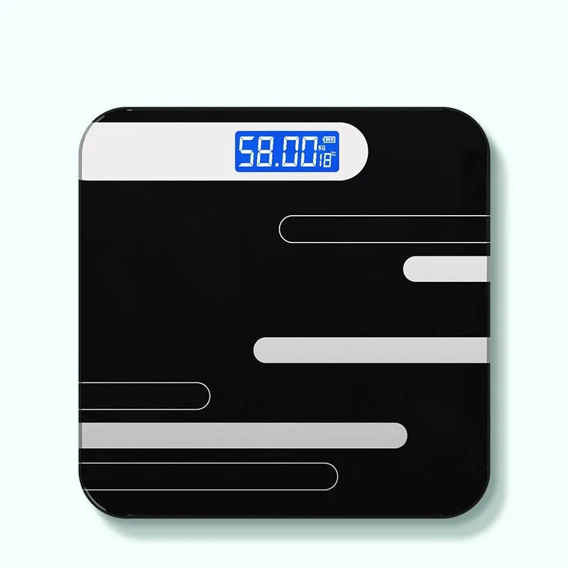 Electronic body scale with cross pattern design in black, rose red, or white colour options