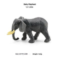 Solid PVC wildlife model replica elephant toy for children, African Elephant variant
