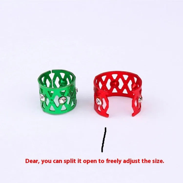 Aluminium hair ring with crown and heart decoration in seven colour options.