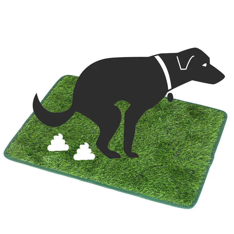Artificial grass dog toilet training mat with washable surface in three size options