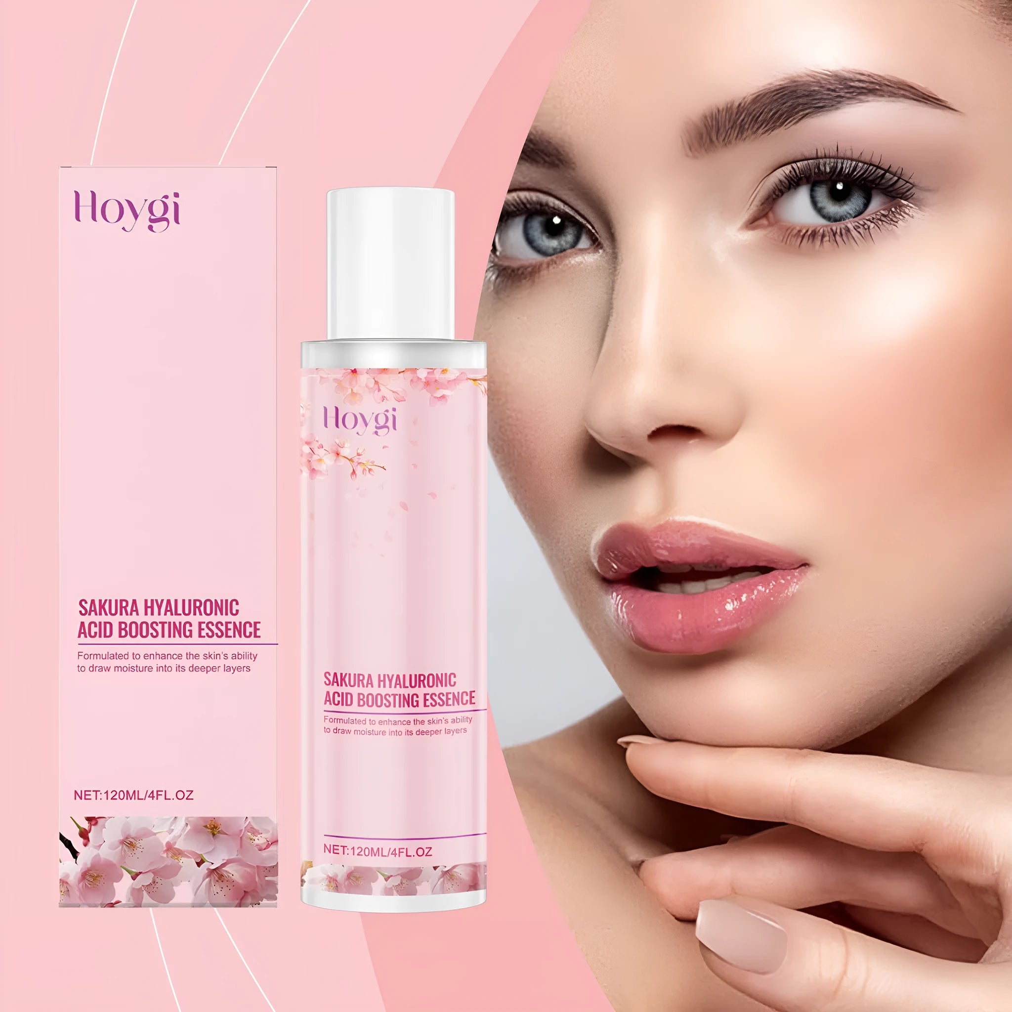 120ml Hyaluronic Acid Skin Moisturising Lotion bottle with cherry blossom extract