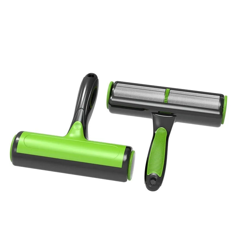 Automatic two-way sofa lint roller for pet hair removal in green, blue, or grey white