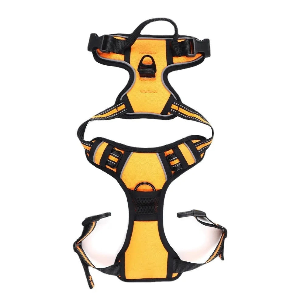 Adjustable Oxford cloth dog harness in multiple colours and sizes for walking and outdoor use