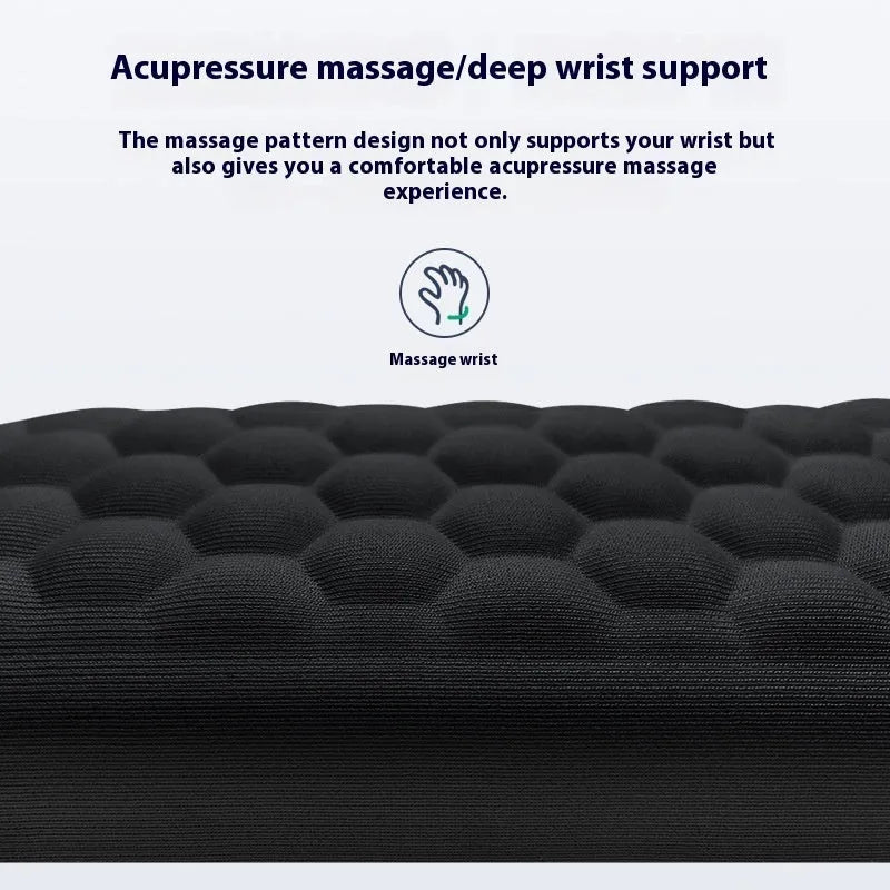 Memory foam computer wrist pad with silicone anti-slip base in cloth or leather cover options
