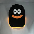 Halloween LED baseball cap with illuminated pumpkin design and adjustable free size fit