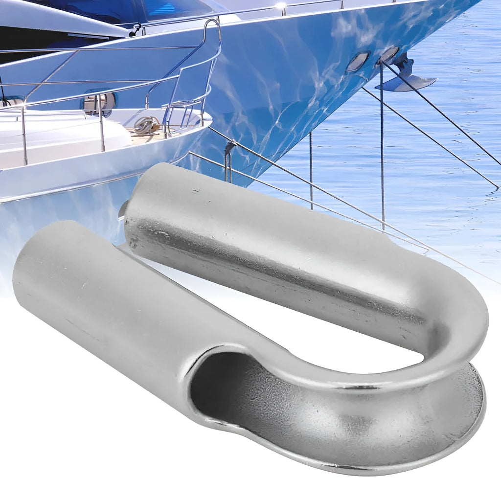 Stainless steel tubular chicken heart ring in various metric sizes from M4 to M35 tube diameter.
