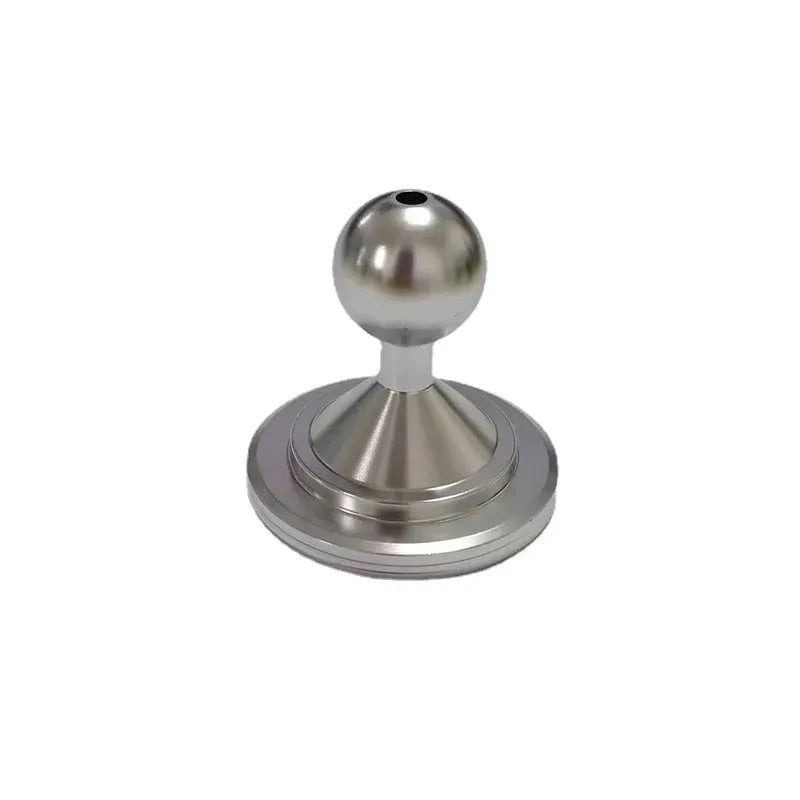 Silver and black aluminium alloy universal instrument panel mounting base plate.