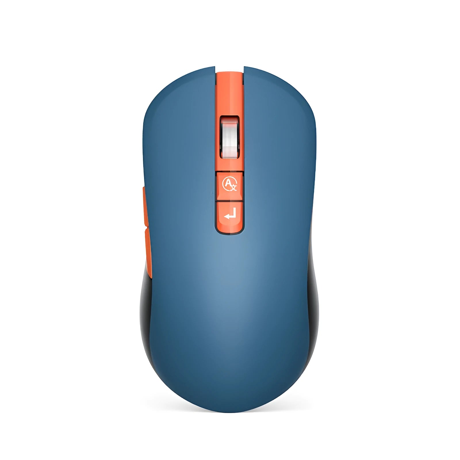 IFLYTEK black wireless gaming mouse with seven buttons and a noise-cancelling microphone on a desk mat.
