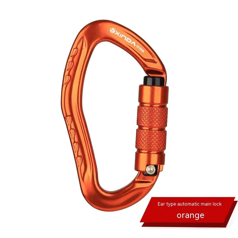 Automatic master lock climbing carabiner in multiple colour options for rock climbing equipment