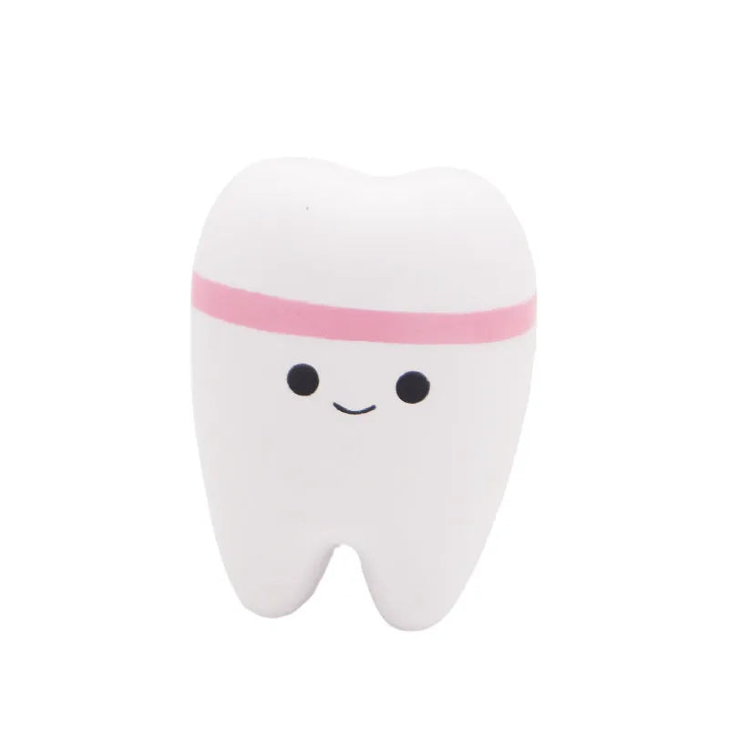Simulation facial expression tooth toy in Chinese style, 10.5x7.5x6cm, plastic resin PU, blue colour variant