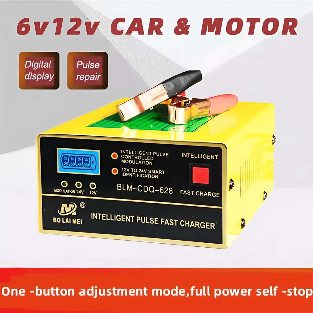 BT-168 12V 24V car battery charger with American plug for lead-acid batteries