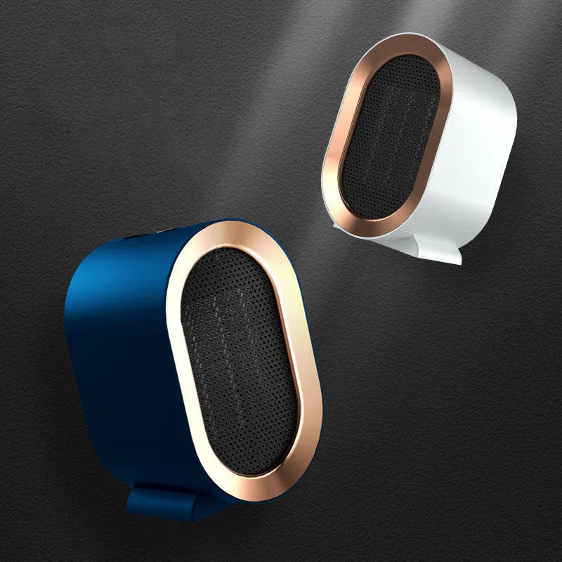 Desktop ceramic heater in choice of colours with mechanical two-speed controls