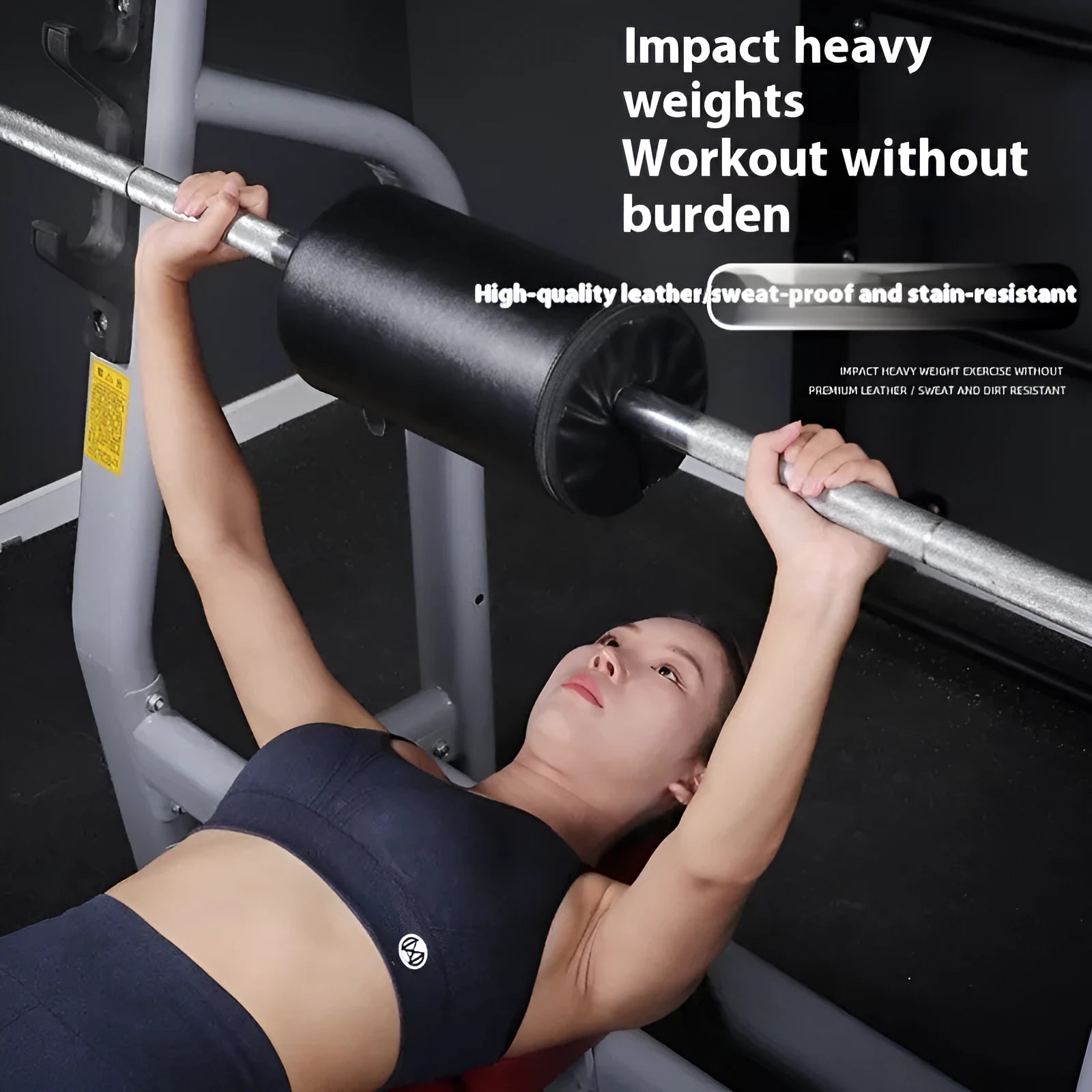 Square barbell protection mat in Cherry Blossom powder colour for waist support during fitness training