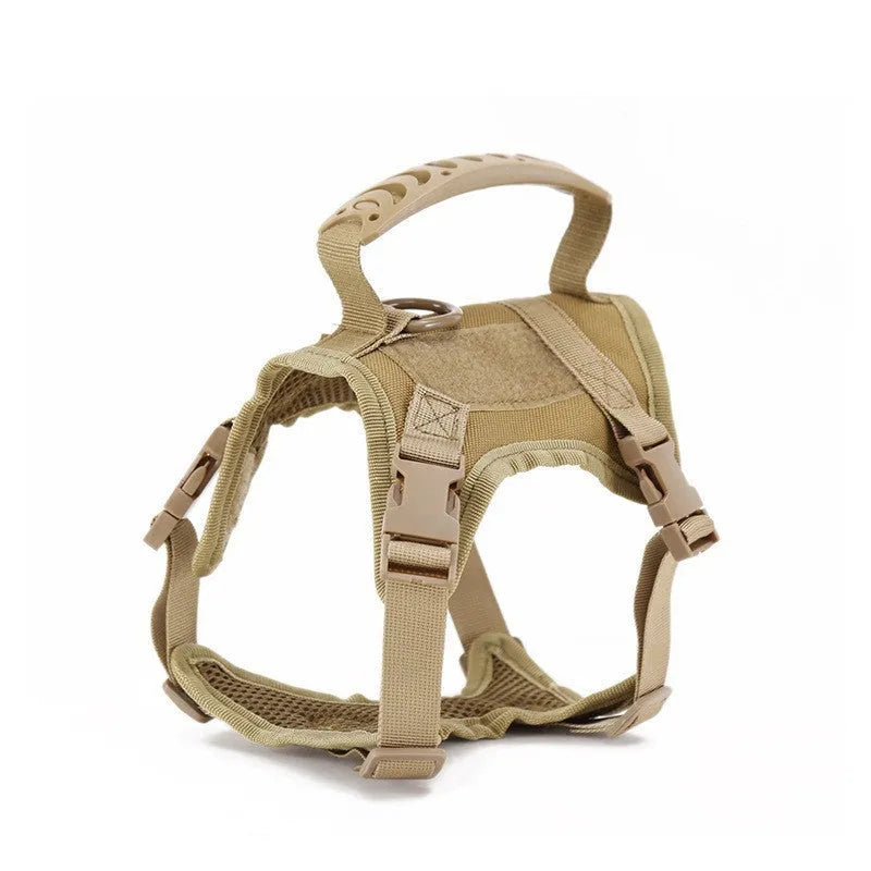 Cat chest strap vest harness in Oxford cloth free size with hand holding rope in black