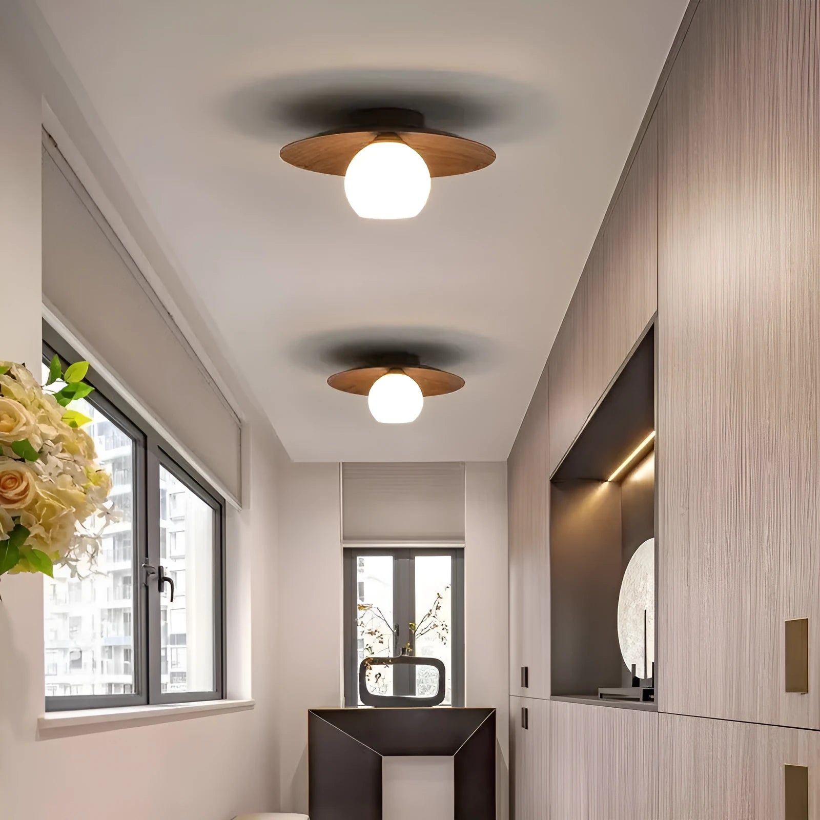 Creative new Chinese style simple ceiling lamp with 5W bulb option for entrance