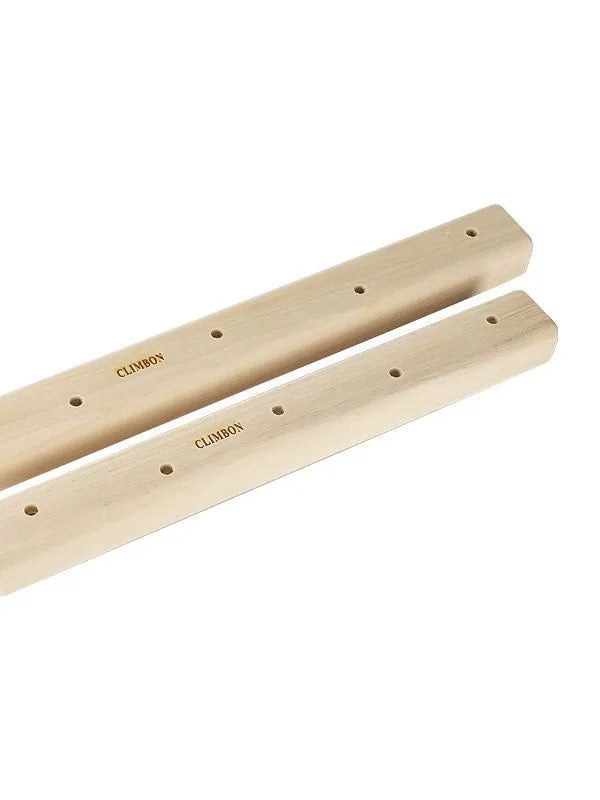 Set of three wooden grip strength training finger boards in 12cm, 40cm, and 50cm lengths.